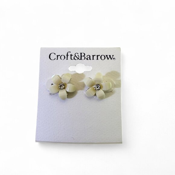 Croft & Barrow Flower Post Earrings - Picture 3 of 4